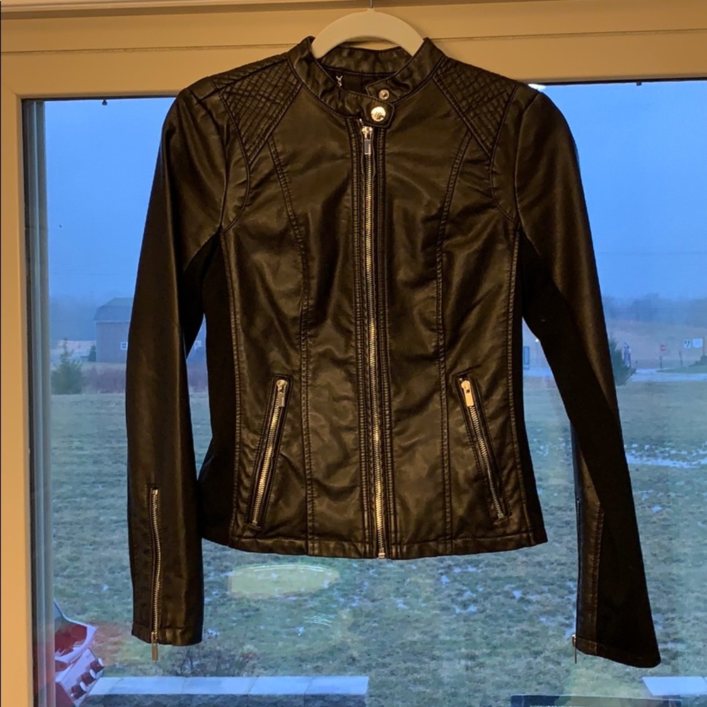 ❗️SOLD ❗️Express Faux Leather Moto Jacket (black)